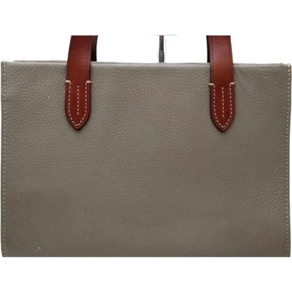 Dooney & Bourke Gray Pebbled Leather Shoulder Bag Tote Purse - Picture 5 of 5